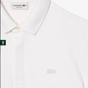 Men's Regular Fit Paris Stretch Piqué Polo, White Size L, New w/out tags